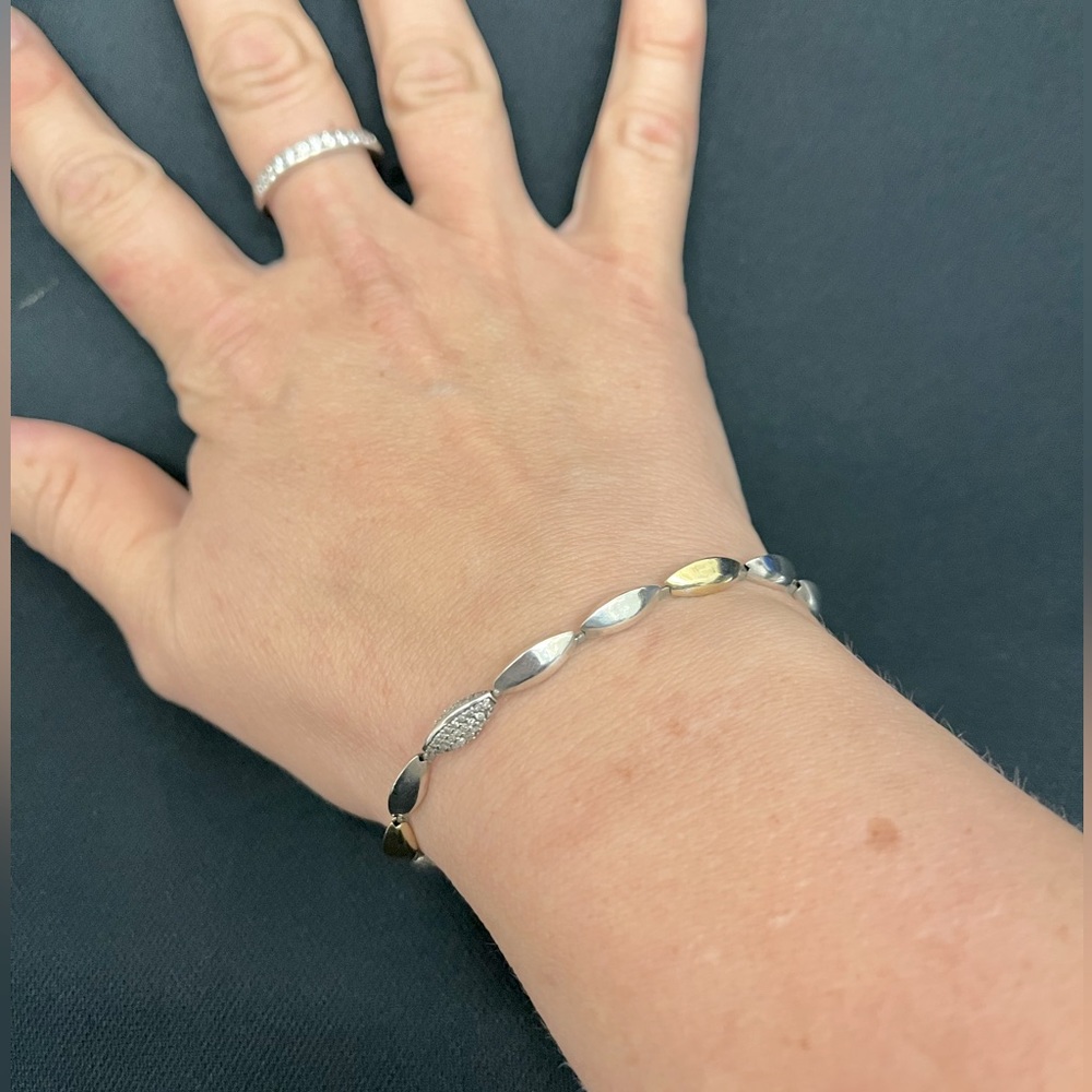 ALEXIS BITTAR
Two-Tone Diamond Marquislink Tennis Bracelet - Picture 6 of 14